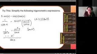 Fundamental Identities | Simplifying: Example 5