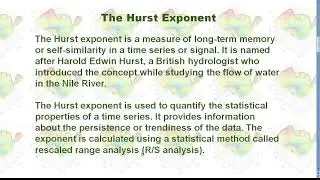 Pick Right Trading Strategy with the Hurst Exponent