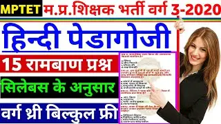 Varg- 3 Hindi pedagogy | samvida varg 3 online classes | hindi pedagogy | varg 3 | mptet grade 3 |