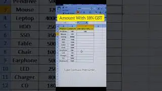 Excel Tips & Tricks |  Excel Formula Shorts | #YTShorts #excel #excelshorts #shorts
