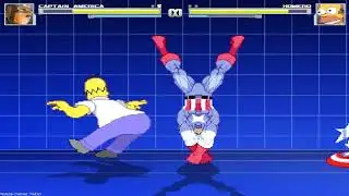 M.U.G.E.N | Captain America Vs Homer Simpson