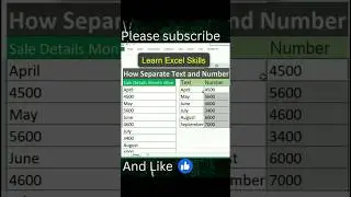 How Separate Number and Text " Column to Row Form"