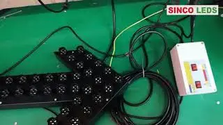 yellow arrow traffic signal /   yellow traffic arrow stick