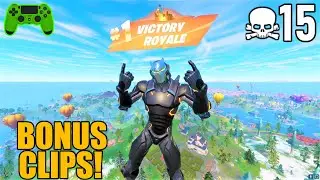 15 Kill Solo Win Gameplay in Fortnite! *MAX LEVEL OMEGA* + Bonus Clips!