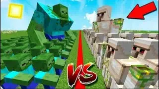 10 golems vs zombie horde!!! Minecraft - GamesTI