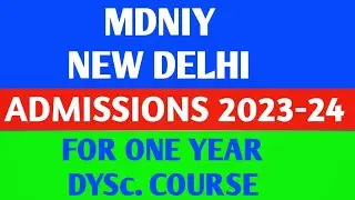 MORARJI DESAI NATIONAL INSTITUTE OF YOGA, NEW DELHI  |  ADMISSION NOTICE 2023 FOR D.Y.Sc. COURSE  |