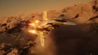 Plane flying through clouds