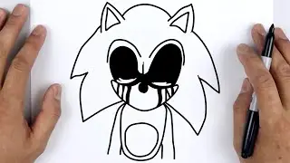 HOW TO DRAW SONIC EXE (LOST SILVER) | Friday Night Funkin (FNF) - Easy Step By Step Tutorial