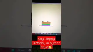 Say happy Birthday in python style😜🥳🎂| with python graphics|#coding#pythonturtle#programming#shorts