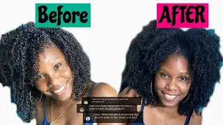 How To Stretch and Fluff Your Type 4 Wash and Go with NO HEAT! | Banding Method | Q&A |Atkins Twins