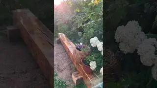 🔴МАССИВНАЯ ЛАВКА ИЗ БРУСА🪚🙌 #дача#декор #garden #рукоделие #творчество #home #diy #поделка#работа