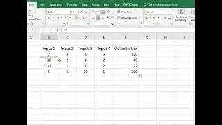 How to multiply multiple cells at the same time in ms excel 