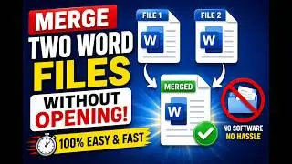 Merge Word Files into one | How to combine multiple word documents |Merge  Different file