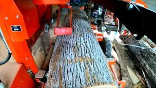 Real Time Sawing: Ash Log On A Wood-Mizer LT40 Wide