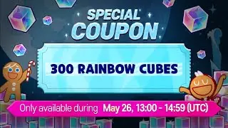 Free 300 Rainbow Cubes [Cookie Run: OvenBreak] Coupon Code: 2021
