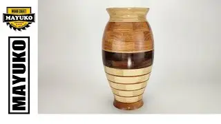 SEGMENTED VASE mix wood - wood turning