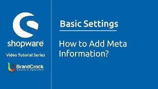 Shopware Tutorials : How to Add Meta Information