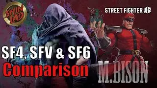 M.Bison SF4, SFV & SF6 Moves Comparison Showcase