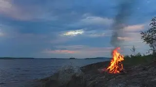 Relaxing Sound of Water and Crackling Fire - Nature and Relaxation