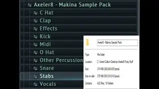 Axeler8 - Makina Sample Pack ( kicks, claps, hats, midi + More )