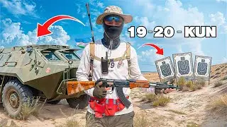 24 SOAT CHO'LDA HARBIY SPESNAZDEK YASHADIM! 19-20 KUN