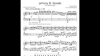 Chuck Berry GO JOHNNY GO Johnny B. Goode  Rock 'n Roll Piano Sheet MUSIC Tutorial | ноты пианино