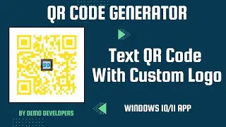 How To Create Text QR Code With Custom Logo | QR Code Generator App