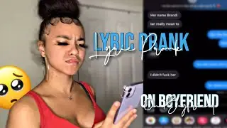LYRIC PRANK ON MY BOYFRIEND‼️ *hes cheating on me ? 🥺*