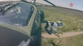 Russian Ka-52 Attack Helicopter Combat Footage From Donbas Region of Ukraine
