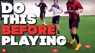 Quick TEAM WARM UP soccer / football - dynamic warm up drills