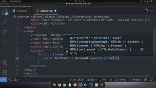 Javascript | Merubah Warna Halaman Web secara dinamis menggunakan javascript | Pemrograman Dasar