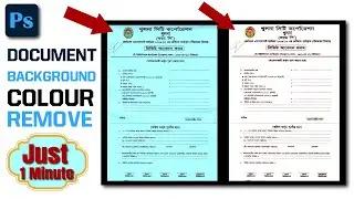 How To Change Any Scan Document Background Color in Adobe Photoshop Just in 1 Minute Magic