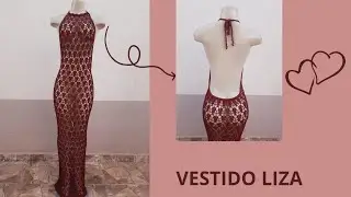 Vestido  Longo Liza-Frente Única  #gabycroches #semprecirculo #crochet #vestuariofeminino Parte 2/2