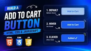 Modern Add To Cart Button Animation | HTML CSS JavaScript
