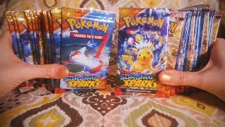 Pokemon Surging Sparks Booster Box Opening ★ ASMR (Cards Sounds / Crinkles / Soft Spoken)