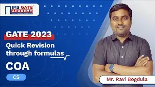 COA for GATE | Quick Revision through Formulas by Ravi Bogdula Sir