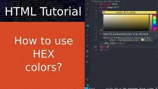 HTML HEX COLOR CODE tutorial