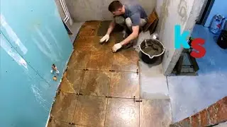 ЭКОНОМНАЯ УКЛАДКА ПЛИТКИ на пол. Как укладывать плитку