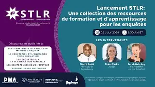 Lancement STLR: Une collection des ressources de formation et d'apprentissage pour les enquête