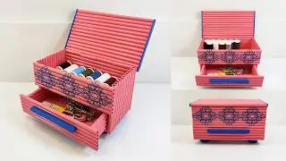 DIY - Sewing Box Making out of Waste Paper - Best Out of Waste