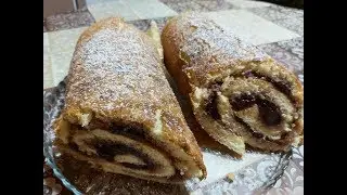 БИСКВИТНЫЙ РУЛЕТ с вареньем, получается всегда!