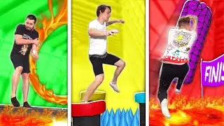 🔥 WHOEVER COMPLETES THE FLOOR IS LAVA CHALLENGE WILL RECEIVE 50,000 RUBLES! (Obstacle Course)