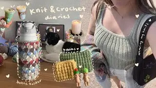 coffee date, crocheting cute things, working on wips while waiting for new yarn | vlog