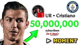 UR Cristiano Ronaldo Hitting 50 Million Subscribers (IN 6 DAYS!!) | EXACT MOMENT