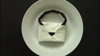 Pliage serviette Papier en forme de sac a main!
