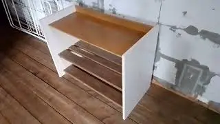Как сделать, обувную полку? из отходов.