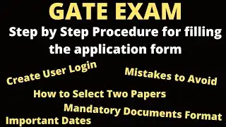 How to fill GATE 2021 Online Application form in Tamil
