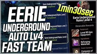 EERIA UNDERGROUND AUTO Lv4 with FAST TEAM (1min30sec) - Epic Seven