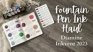 FOUNTAIN PEN INK HAUL // Diamine Inkvent 2023 Inks #fountainpenink