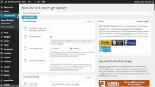 All in One SEO Pack: Configuring the General Settings